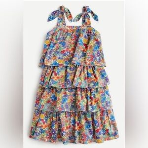 Crewcuts J Crew Tier Girls’ Ruffle Dress Liberty Of London Margaret Annie Size 8